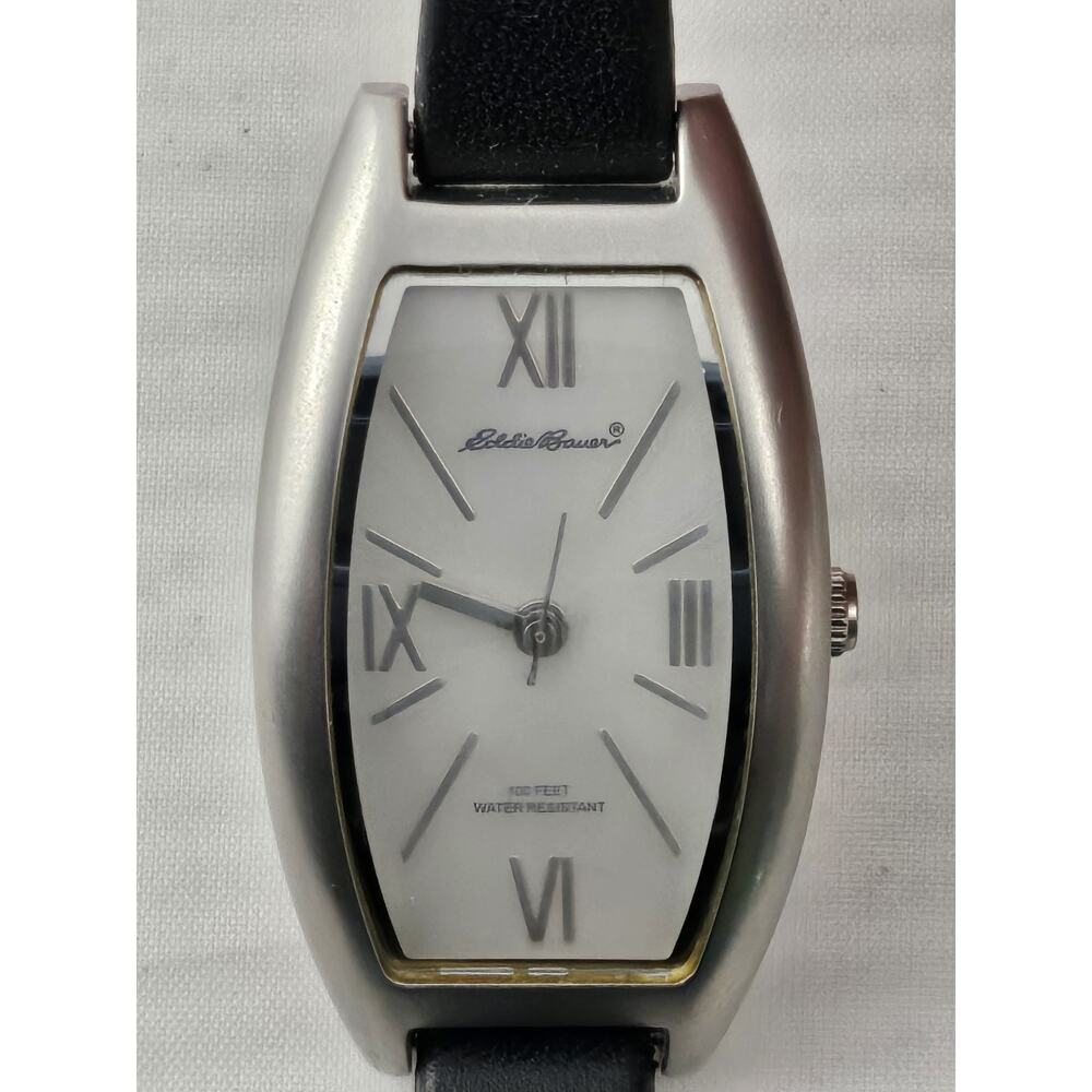 Ladies Eddie Bauer Quartz Tank Watch VBV130 New Battery Runs